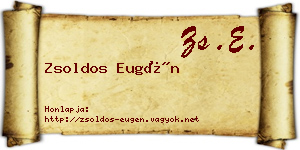 Zsoldos Eugén névjegykártya